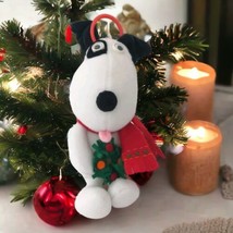 Russ Berrie Christmas Pull String Dog Plush Toy Vtg 90s Light Up Musical VIDEO - £18.61 GBP