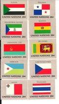 United Nations Flag Stamps Assortment of 10 - £3.12 GBP