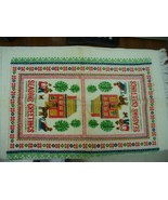 100% Cotton White Red Green Seasons Greetings Towel 23x16&quot; *USED* - $206.66 MXN