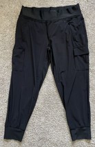 Athleta Trekkie North Jogger Pants Womens 12 Black V 305514 Zip Pockets Stretch - £23.91 GBP