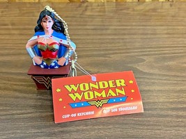 Dc Comics Wonder Woman Lynda Carter Clip-On Pvc Keychain Nwt Kurt S Adler 3.25&quot; - £14.45 GBP