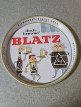 Vtg BLATZ Metal BEER TRAY Serving Advertising 13" Milwaukee's Finest Bee... - $54.40