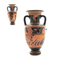Greek Vase , Attic Red figure Amphora of Hippodamia and Pelops , Reproduction fr - £391.49 GBP