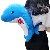 Blue Baby Shark Stuff Toy Boys Backpack - $14.85
