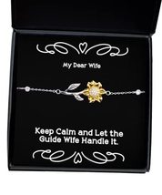 Joke Wife, Keep Calm and Let The Guide Wife Handle It, Christmas Sunflower Brace - £39.07 GBP