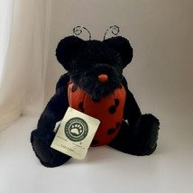 Boyds Bears Ladybug Plush Teddy Bear Lady B Bug Black Red Costume Weighted 10” - £12.30 GBP