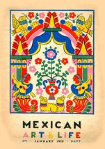 MEXICAN PRINT: 1930s Art and Life Culture Magazine Cover Poster - £6.88 GBP+