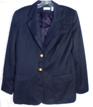 Ann Taylor Loft Womens Size 8 Black Suit Wool Blazer Jacket Formal Business - £9.23 GBP