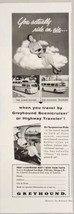 1954 Print Ad Greyhound Bus Scenicruiser &amp; Highway Traveler Chicago,Illi... - $13.48