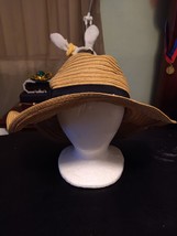 Four Buttons Sparkly Straw Hat San Diego Hat Company Wide Brim O/S Women&#39;s - £14.15 GBP