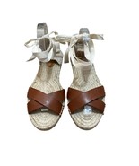 Sezane Low Ilda Espadrille Sandals Ankle Tie Size 41 US 10-11 - $135.40 CAD