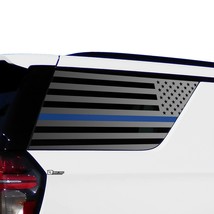 Fits Chevy Tahoe 2021 2022 Rear Window American Flag Decal Sticker Blue ... - £39.95 GBP