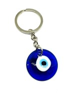 Evil Eye Keychain Glass Lucky Turkish Greek Charm Keyring Nazar Mati Eye - £3.46 GBP