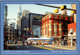 Postcard Twelfth and Market Streets Philadelphia Pennsylvania USA North America - £5.05 GBP