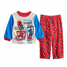 Spider-Man Boy&#39;s Things to Do Fleece Pajama Set, Size 2T - $11.13