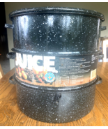 Vtg &quot;THE JUICER&quot; Enamel Graniteware Steam Juicer no. 6605 STEAMER - $68.38 CAD