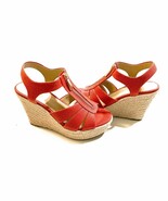 Michael Kors Women&#39;s Berkley Platform Espadrille Wedge Sandals Persimmon... - $109.40 CAD