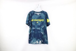 Adidas Mens L Acid Wash Spell Out University of Michigan Short Sleeve T-Shirt - £23.67 GBP