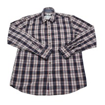 Lee Shirt Mens L Multicolor Long Sleeve Collared Plaid Cotton Pocket Button Up - £20.22 GBP