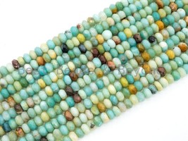 Quality Natural Rondelle Amazonite beads,2x4mm/4x6mm/5x8mm/6x10mm Faceted - £6.38 GBP+