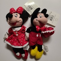 Disney Store VALENTINE MICKEY And MINNIEMOUSE Bean Bag Plush Toy NWT NOS... - $10.00