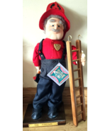 Vintage Applause Slice of Life The Fireman 1986 W/ Ladder &amp; Tag Puffy Fi... - $17.99