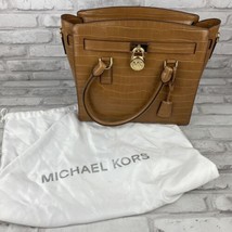 Michael Kors Hamilton Purse Bag Handbag Brown Alligator Dust Bag NWOT - £170.49 GBP
