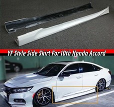 For 2018-2022 Honda Accord Platinum White Pearl Add-on JDM Side Skirt Ex... - $185.00