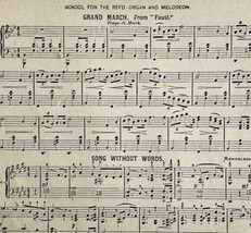 1875 Faust Grand March Victorian Sheet Music Reed Organ Classical DWDD18 - £23.97 GBP