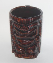Chiefly Company Hawaii Happy TIKI Heavy Thick Dark Brown Sculpted Mug NWT - $18.99