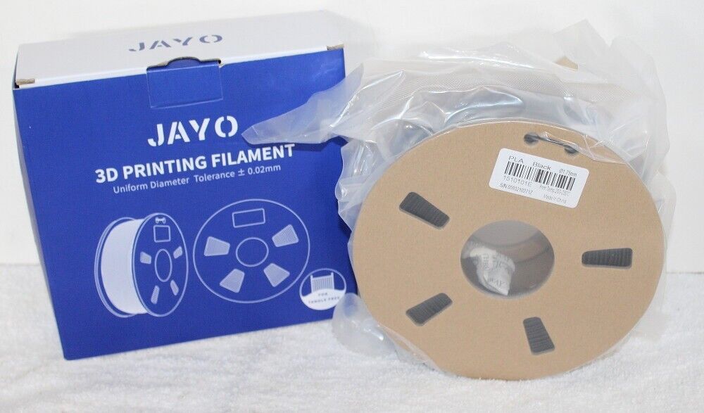 Jayo 3D Black Printing Filament ~ 1.75mm ~ 0.02mm Tolerance UPC # X003FD... - $9.49