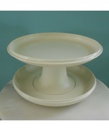 Tupperware Serve It All 3 pc Cup Cake Stand Pie Pedestal Chip Dip Cracke... - $13.50