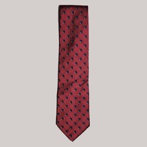 Lord And Taylor Men Dress Silk Red Tie 3.5&quot; wide 59&quot; Long - $13.54