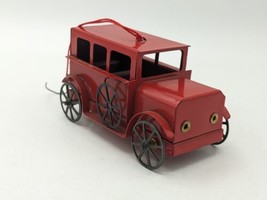 Vintage Red Truck Ornament Sheet Metal Classic Truck Car Christmas Ornament  - $7.92