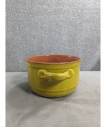 Vintage Terracotta Medium 6” Pot Yellow Glaze Made in Italy - £15.68 GBP