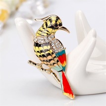 18K Gold-Plated &amp; Cubic Zirconia Bird Brooch - $13.99