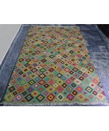 7x10 Multicolor Flat Weave Kilim Bohemian Rug - $12,526.88 MXN
