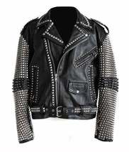 Gothic Rock Punk Studded Leather Jacket for Women, Fully Studded Leather... - £249.98 GBP