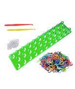 set loom bands 600 Bands 1 Loom Board 2 hook tools 24 S Clasps - $75.96 MXN