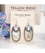 Kendra Scott Darby Yellow Rose White Abalone Silver Drop Earrings NWT - $148.01