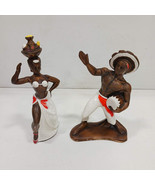 Vintage Calypso Caribbean Dancer Figurines 12&quot; - £116.77 GBP