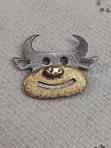 Vintage Farm Brooch Barnyard Cow Happy Whimsical Signed Ultra Craft Two Tone - $16.44