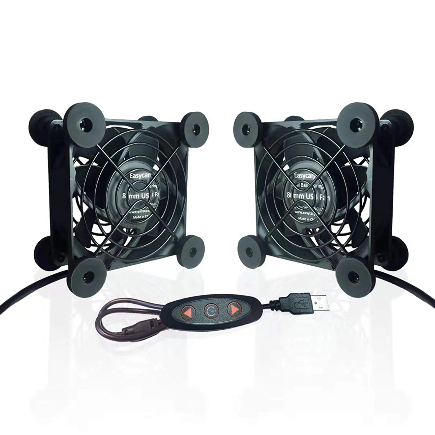 2-Pack 80Mm Usb Fan Quite, Usb Fan 5V, Cooling Small Small Fan With Multi Speed  - £22.37 GBP
