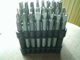 32 Piece 3 Inch Long Reach Security Bit Set  Includes Plastic Storage Holder New - £22.38 GBP