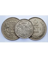 Lettonie Pièce Argent 3pc Lot 1924 Lats, 1925 2 Lati, 1926 2 Lati - $100.26 CAD