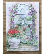Vintage Olympicard 3 Panel Stone Pathway Floral Garden Get Well Card Eph... - £6.19 GBP
