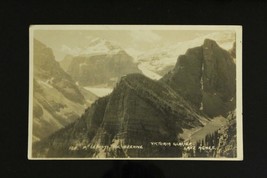 Vintage Real Photo Postcard RPPC Victoria Glacier Lake Agnes Mt Lefroy BC Canada - £8.86 GBP