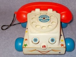 Fisher Price Pull Toy 1961 Talk Back Telephone no 747  - $12.95