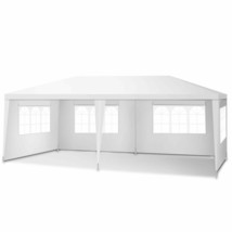 Outdoor 10&#39;x20&#39; Canopy Tent Heavy Duty Wedding Sidewalls with Carry Bag White - £131.88 GBP