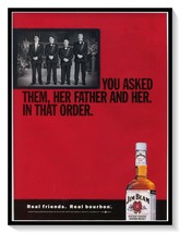 Jim Beam Kentucky Bourbon Whiskey Real Friends Vintage 2002 Print Magazine Ad - £7.62 GBP